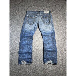 True Religion Jeans Mens 38  Ricky Giant Big T With Flap Pockets y2k Grunge